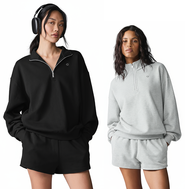 Women Men Sporty Sets Designer Sweatshirt Sweatpants Pullover Hoodie Jacket Quarter Zip Pullover Yoga 1/4 Full Zip Crew Neck Leg Pants Womens Clothes Sweater Tops