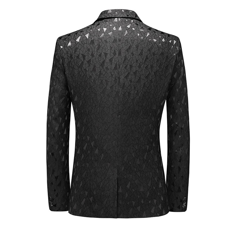 Classic Black Jacquard Suit Male Business Casual Coat Size 6XL-S Fashion Men Wedding Party Tuxedo Dress Blazers Slim Fit Tops 251112