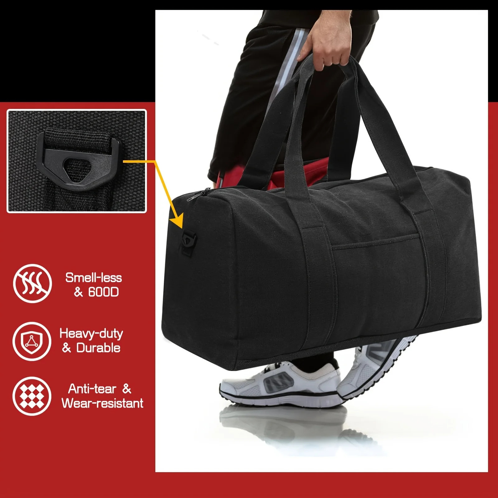 Duffle Bag with Wide Handles and Adjustable Shoulder Strap - Large Foldable Travel Bag Camping Gym Luggage Bag - 40L/65L250403