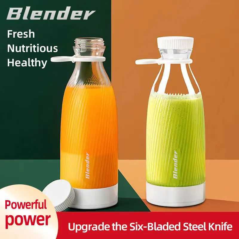 500ML Portable Blender Electric Juicer Fruit Mixers USB Rechargeable Blender juice Cup Bottle 6 Blades C251113