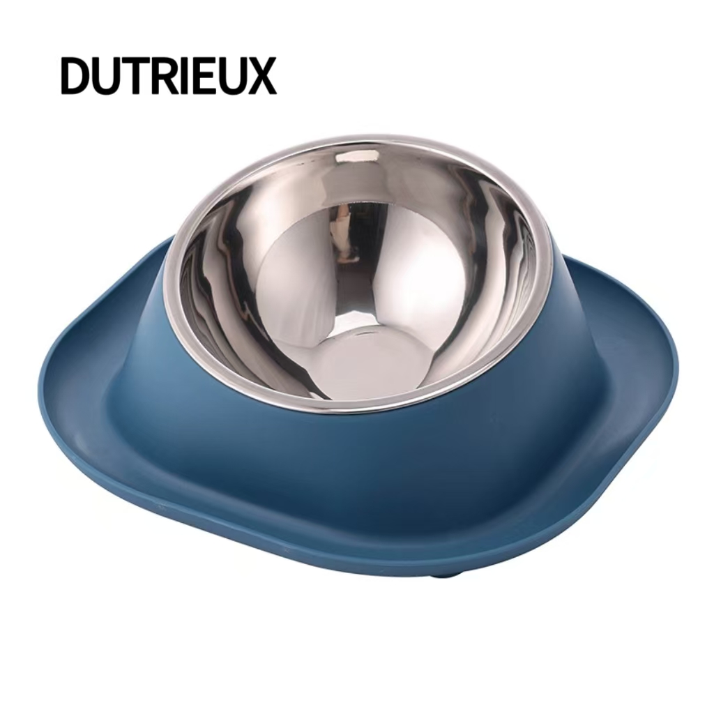 H1425 Puppy food bowl with one-piece design, non-slip base to protect puppy's neck, combines eating and drinking in one.