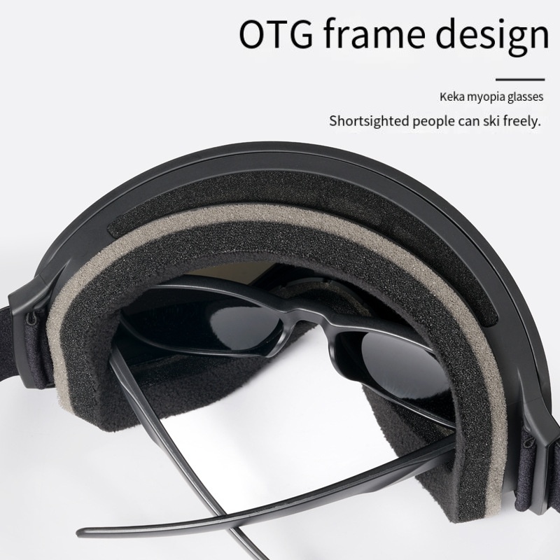 New magnetic anti-fog ski goggles, double-layer cylindrical quick-release lenses, UV protection snow sports goggles