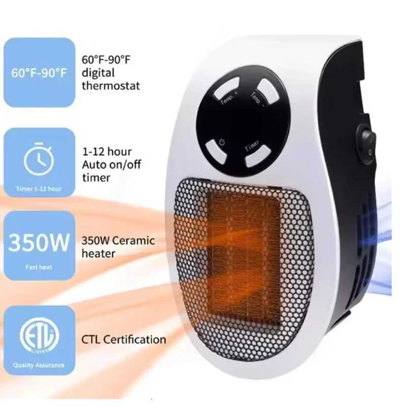 High quty Winter Electric Heater for Home Portable Convenient Wall Mounted Room Heating Warm Blower Warmer Machine Appliance Y251113