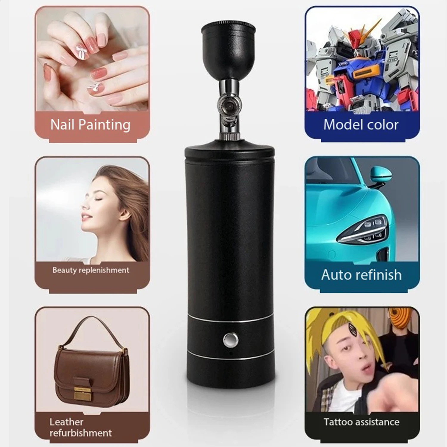 Airbrush Nail Art Painting Kit with Compressor Mini Airbrush for Nail Art Cake Painting Portable Hand Sprayer Gun Airbrush Nail 250409