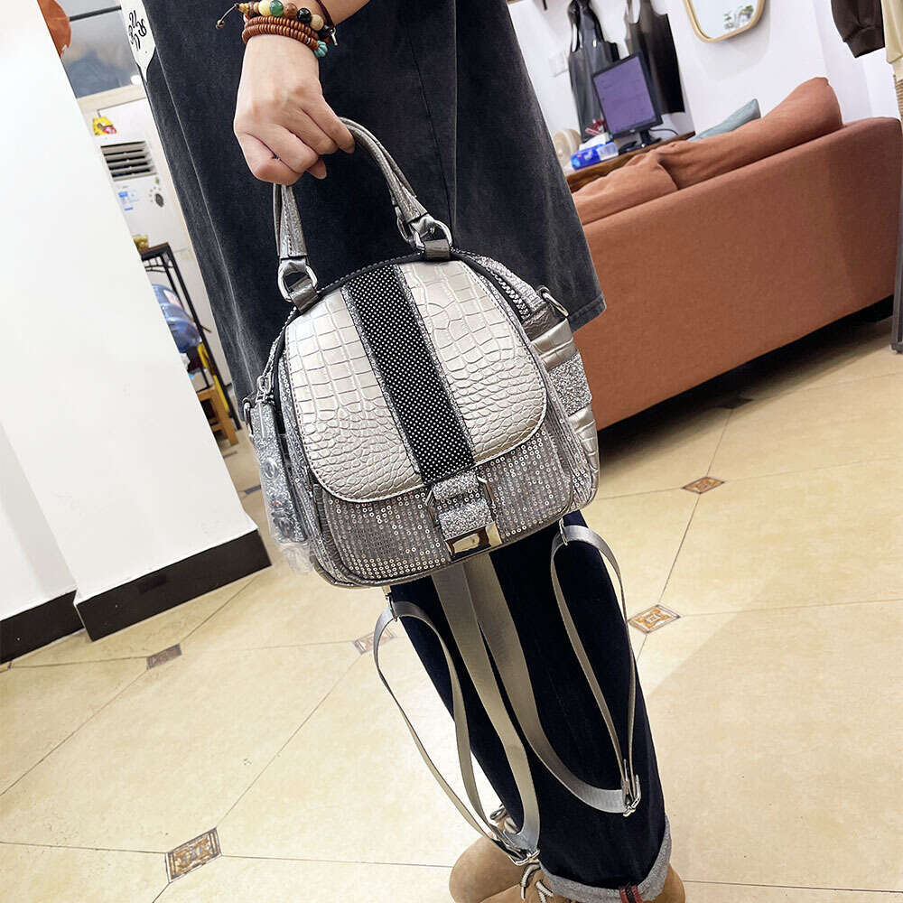 Backpack Women's New Three Use Fashion Single Shoulder Backpack Casual Trendy Crossbody Bag Handbag