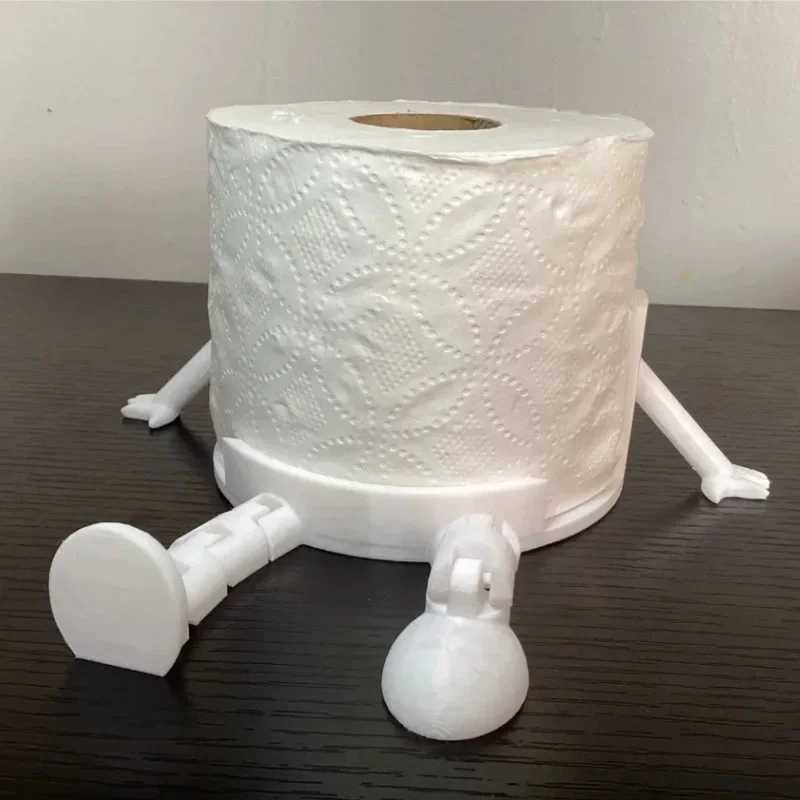 Creative Sitting Reading Partner Toilet Paper Holder 3D Printing Tissue Roll Paper Dispenser Bathro Decor Accessories Y251112