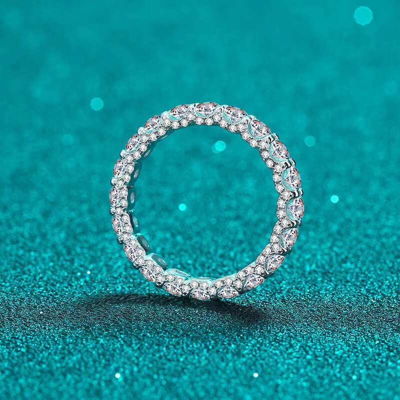 Fashion Jewelry Baguette Moissanite Ring S925 Sterling Silver Engagement Ring for Women