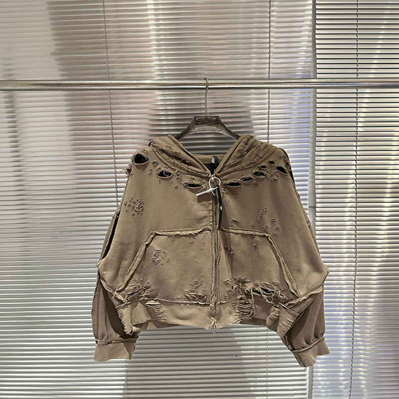 Designer Men's Hoodie Punk Apocalypse Wasteland Retro Hoodie Zipper Cardigan Distressed Decay Mens Womens Sweatshirt Jacket Fashion Street Casual Loose Hoodie