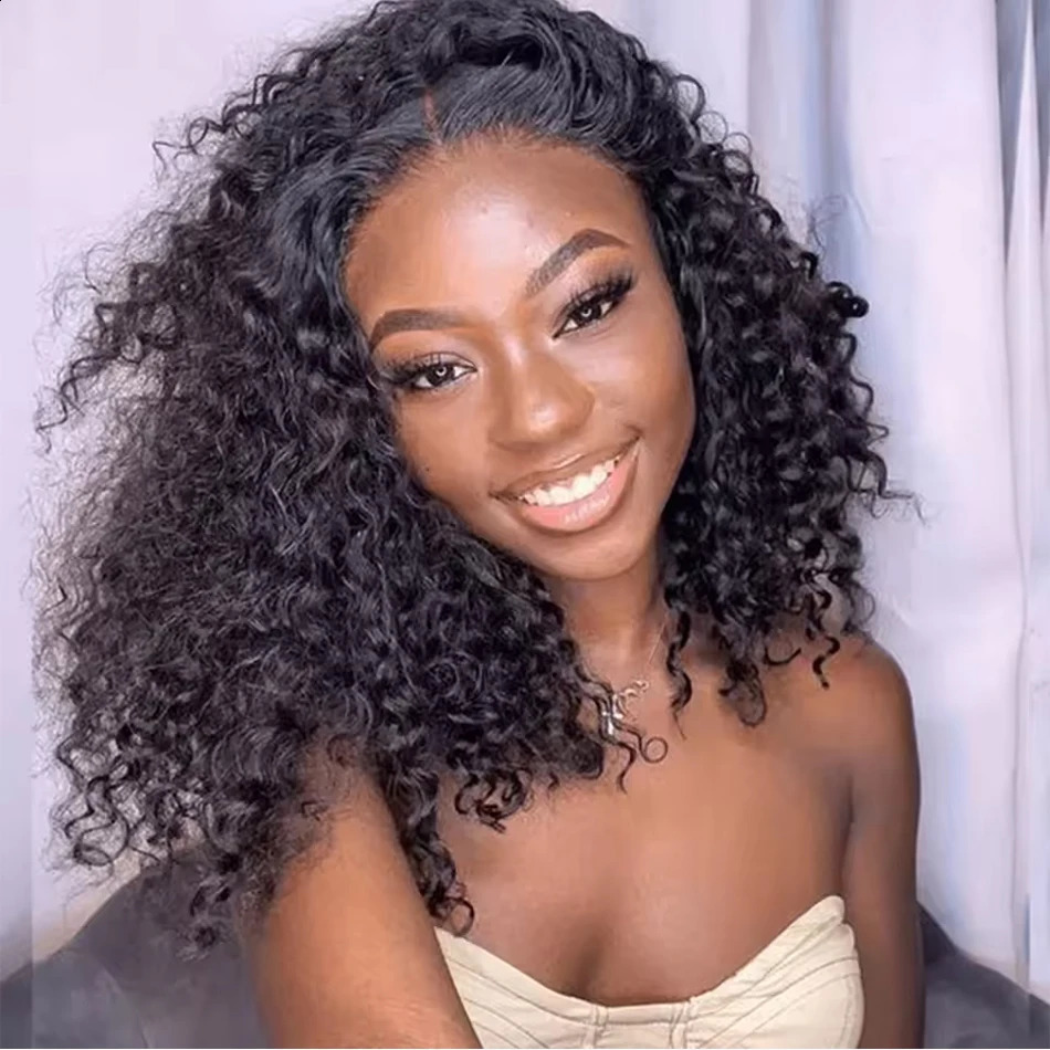 13X4 Curly Wigs Bob Wig Ready to Wear Glueless Kinky Curly Lace Front Human Hair Wigs for Women Perruque Cheveux Humains On Sale 250410