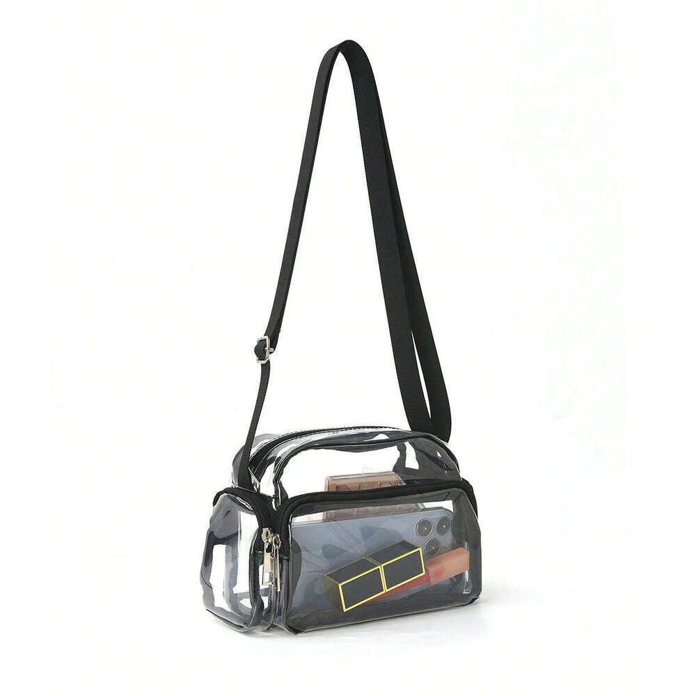 designer bag Transparent diagonal for women, PVC waterproof summer single shoulder bag, multi-color multi opening crossbody bag