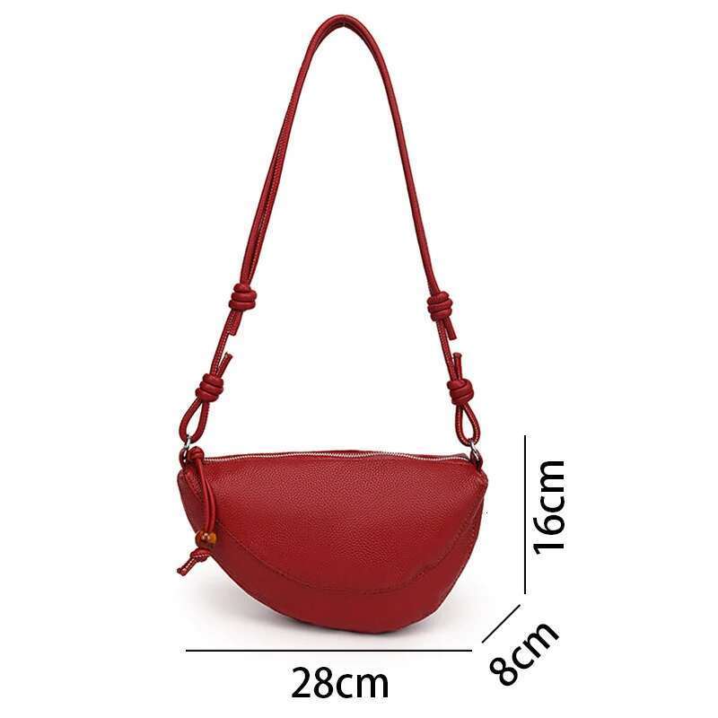 New Genuine Leather Women's Handbag Solid Color Simple Female Shoulder Bag Wallet Fashion Trend Women Saddle Bags Sac A Main
