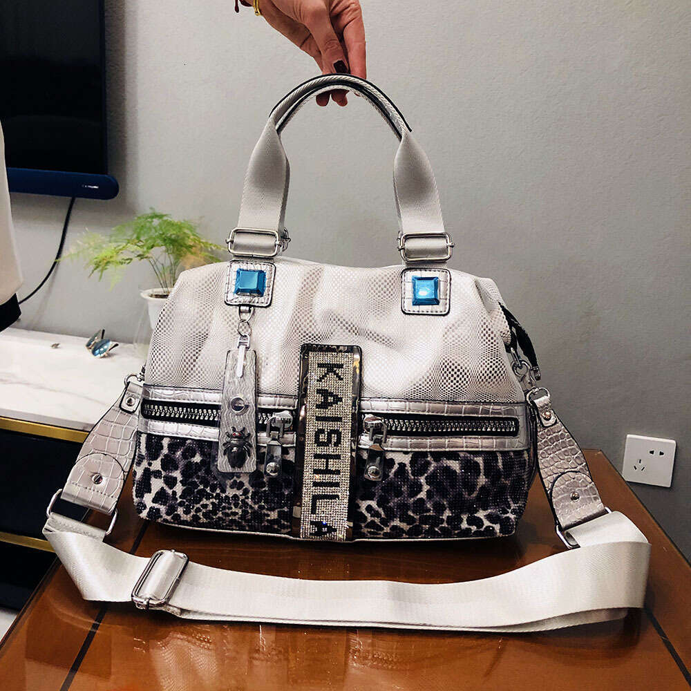 Backpack Leopard Pattern Genuine Leather for Women New Fashion Versatile Crossbody Bag Women's Handbag