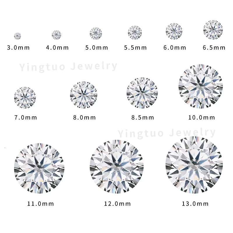 Wholesale 3MM/4MM/5MM/6MM S925 Silver Six Claw Earrings 18K Gold Earrings D Color Vvs Moissanite Women Earrings