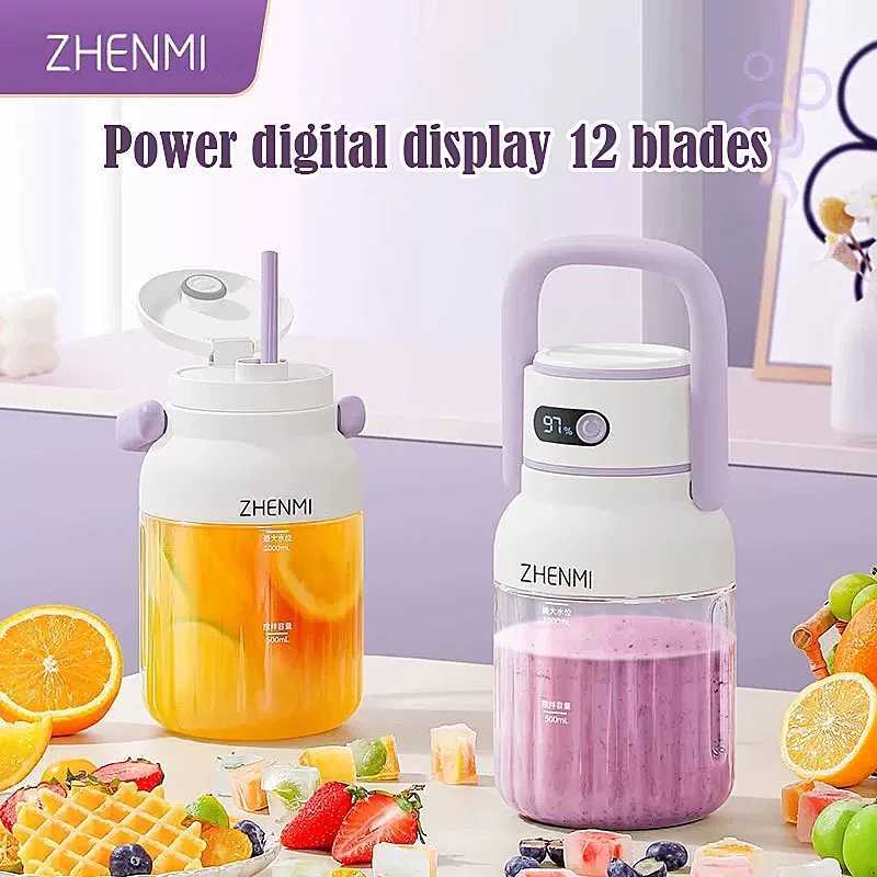 Mi Portable Juicer Electric 1L Large Capacity Juice Cup USB Charging Fruit Blender Fresh Separator Press Machine Send A Straw C251113