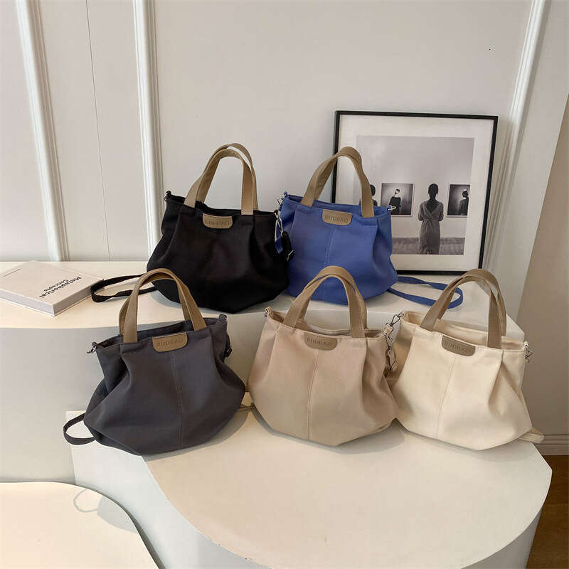 2025 New Versatile Large Capacity Canvas Tote Handbag Commuter School Single Shoulder Crossbody Bag