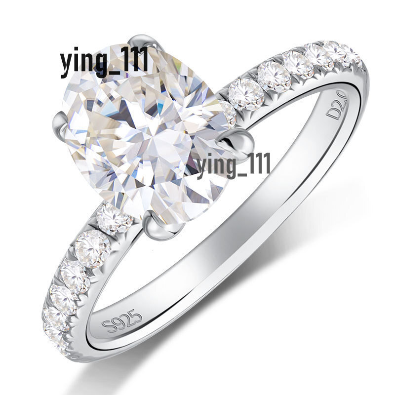 Women Fine Jewelry 18K White Gold Ring Pass Tester GRA Sparkling 2ct VVS1 D Color Moissanite Diamond Rings Wedding Accessories for Women Size 5-11