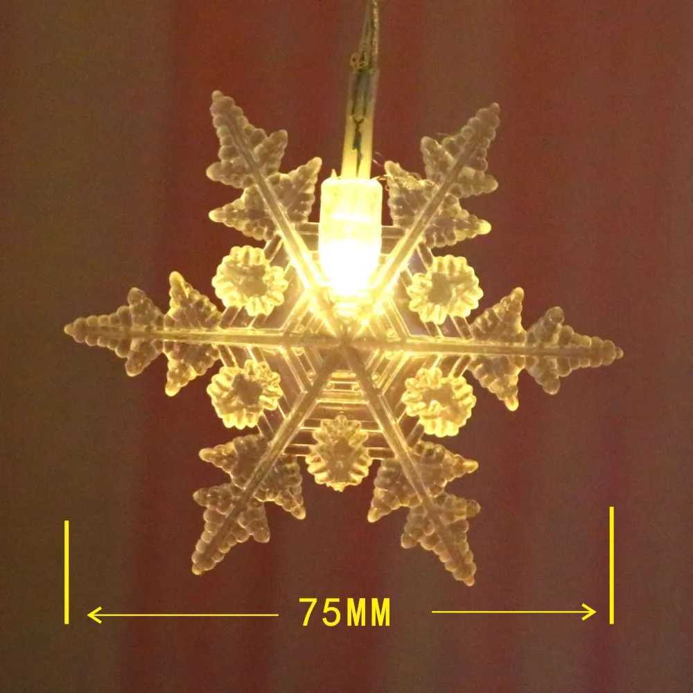 Battery/USB Operated Snowflake Curtain LED String Lights IndoorOutdoor Decor 2024 Christmas Holiday Party Lighting Wedding Deco M251113
