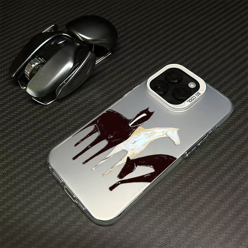 Three Horses Phone Case Compatible iPhone 17/16 /15 Pro Max New Personalized Protective Cover iPhone 14 Pro 13 12