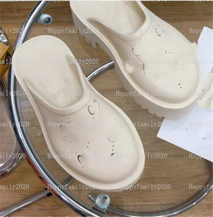 Designer Women's platform perforated sandal Summer Shoe Top designer womens slippers Candy colors Clear High Heel Height 5.5CM Size EUR35-42 AAWw1