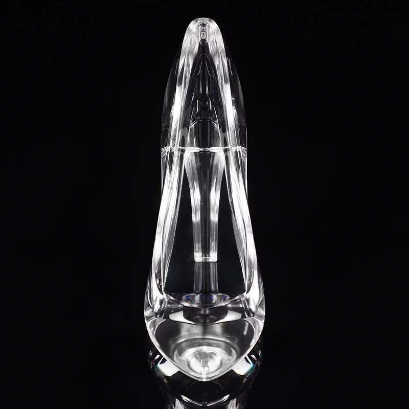2024 Tiktalk Cinderella Crystal Shoes Kids Birthday Gift Home Decor High-Heeled Wedding Figurines Miniatures Ornament