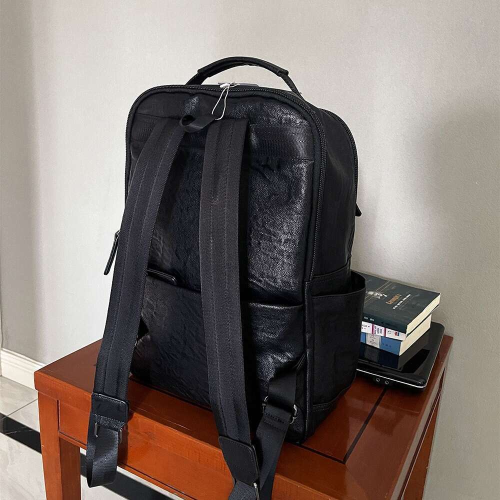 Backpack men's casual computer backpack woven fashionable large capacity travel bag