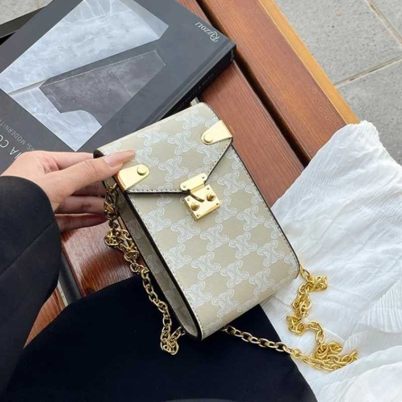 Ladies Maillard Style Presbyopic Printing Underarm BagPortable Casual Cross Body Bag for Work Travel Fashionable MinimalistW251112