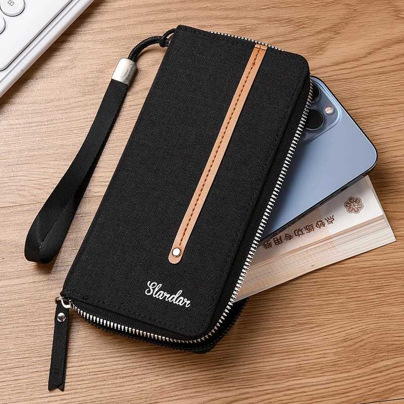 Men Wallets Lg Canvas Material Design Causal Purses M Zipper Wallet Coin Card Holders Slim Mey Bag High Capacity Y251113
