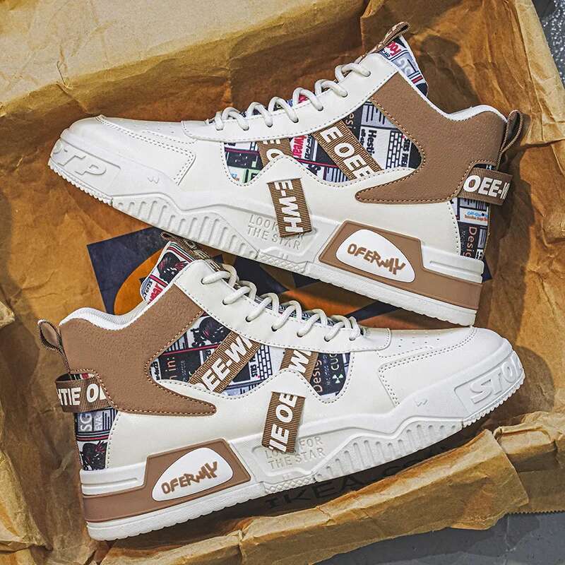 2025 Summer New Men's Sports High Top Shoes Breathable and Height Increasing Designer Fashion Sports Shoes