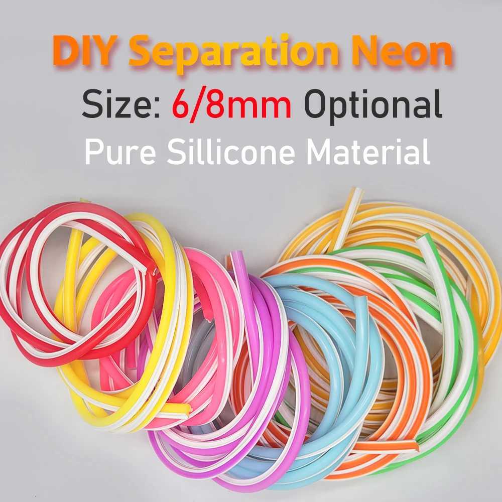 2835SMD 120Leds S shape Led Strip 6mm 8mm Separation Neon Flexible Bendable Silicone DIY Sign Light 12Colors Waterproof 1m-10m W251112