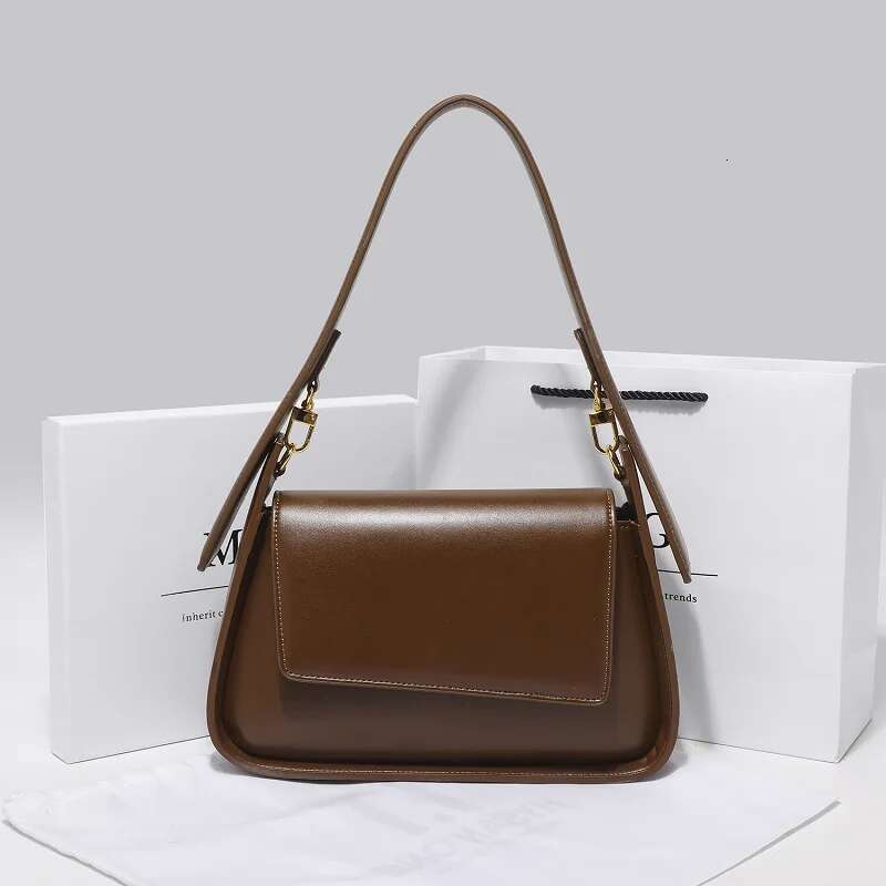 Genuine Cow Leather Women's 2025 New Armpit Design Crossbody Shoulder Bag Female Gift Handbag