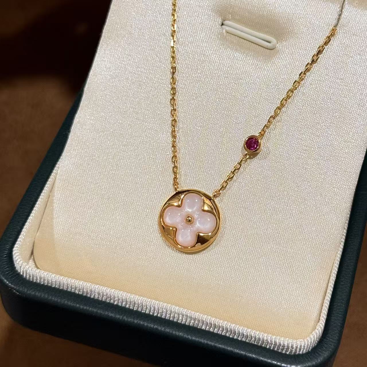 S925 Silver Four-leaf Clover Pendant Necklace Luxury Designer Jewelry For Women