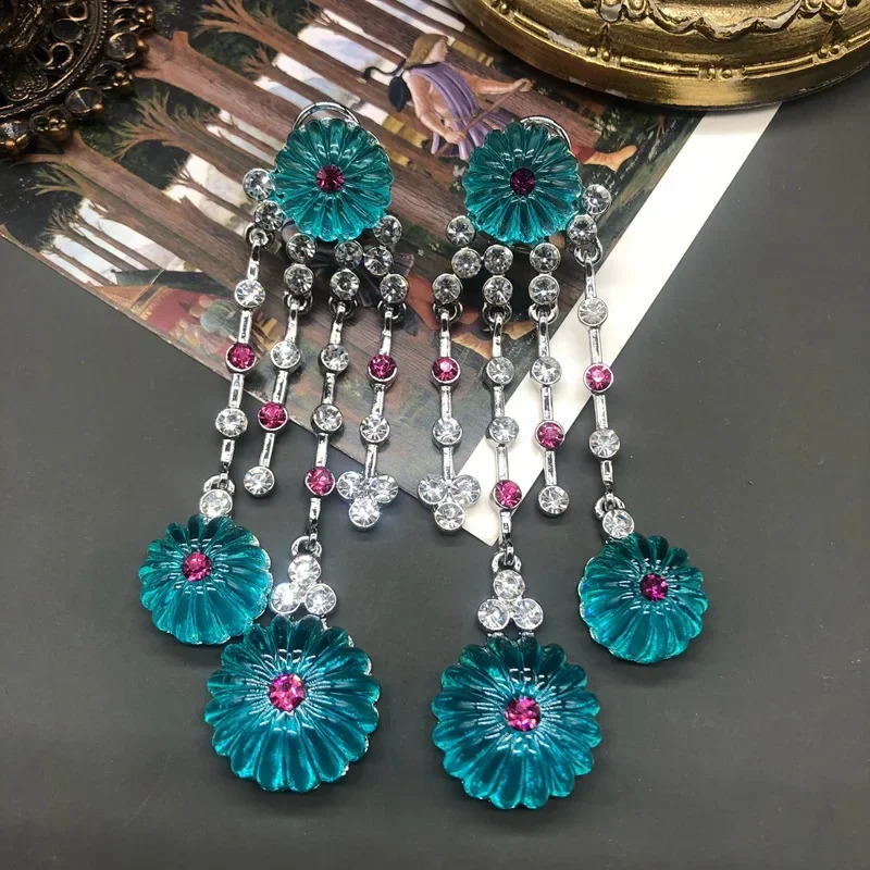 NISHIZAWA Hyperbole Tassels Earrings for Women Style Vintage Fashion Jewelry Geometric Elegant Aretes De Mujer 250411