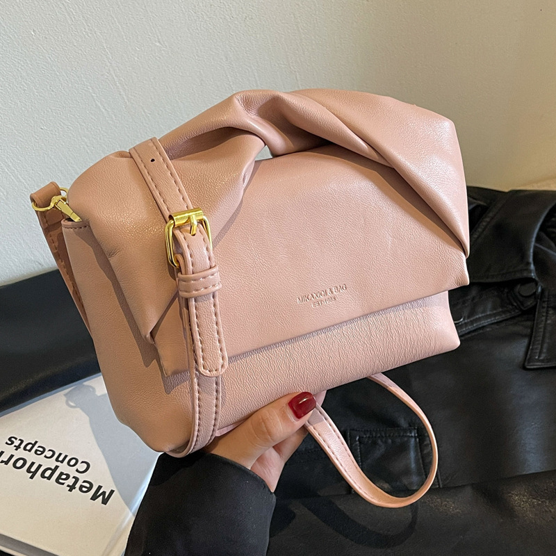 2025S Designer Women S Bag Fashionable Small Square Simple Atmospheric Texture Armpit Shoulder Bag Daily Pairing With Trendy And Niche Solid Color Cro