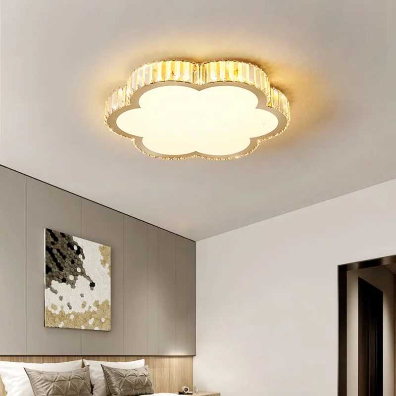 Living Room Crystal Round Ceiling Lamp Light Luxury Bedroom Study Room Dining Room Flower Square Shaped Led Lighting W251112