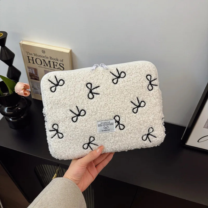 Cute bow Laptop Sleeve Cover Bag 11 13 13.3 13.6 14 Inch Carrying Case Bags For Ipad Asus HP 250407