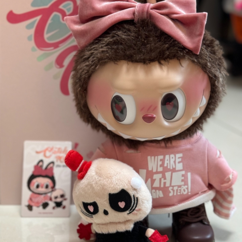38Cm labubu Valentine's Day The Monsters Catch If You Like Me Trendy Garage Kit Collection Valentine Gift Zimomo A gift for the child PVC Figurin