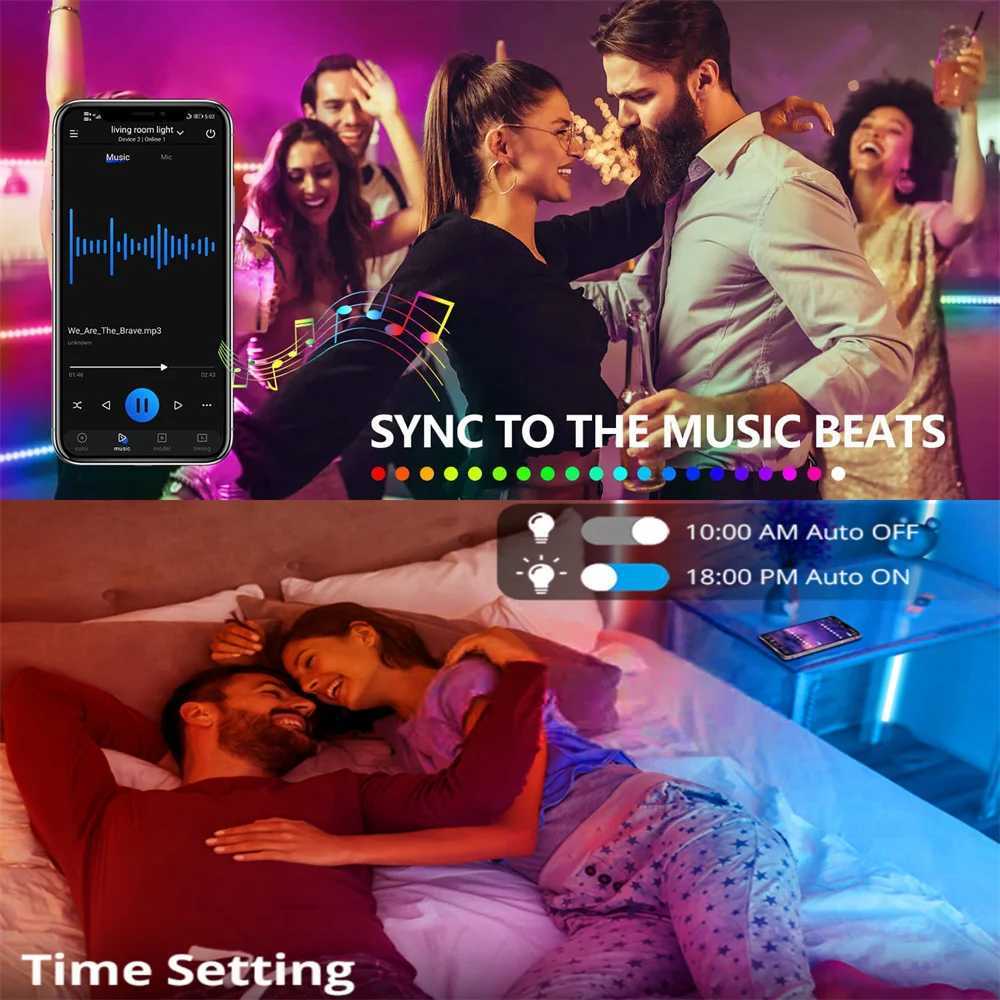 TUYA LED Strip Light Smart Wifi RGBIC Dreamcolor Ribbon Lighting USB 5V WS2812B Addressable Light Lamp Support Alexa Google W251112