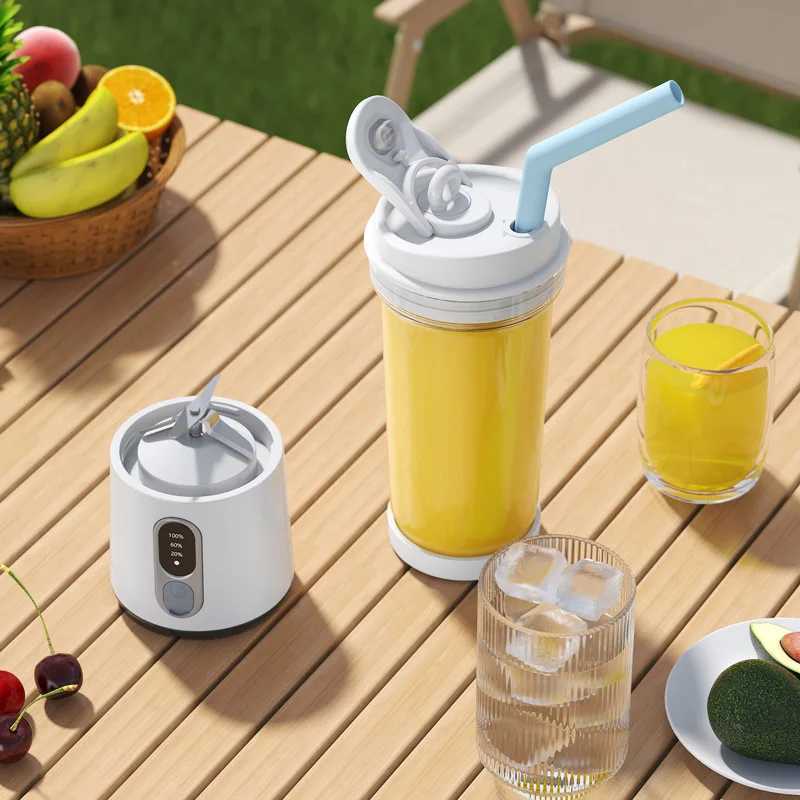 New Portable Juicer Dual-use Juice Cup USB 4000mAh Battery Indoor Outdoor Fruit Blender 300W Smoothie Juice Bottle Cup Blender C251113