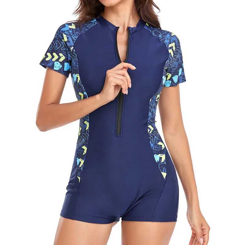 New One-Piece Swimsuit Closed Plus Size Swimwear Sports For Surfing Pool Womens Swimming Bathing Suit Beach Bather Summer 2025W251113