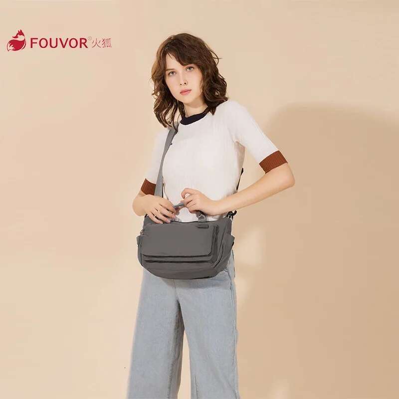 Fouvor Women's Shoulder Casual Nylon Waterproof Crossbody Bag Large Capacity Canvas Handbag Lightweight Sport Bags 2802-01