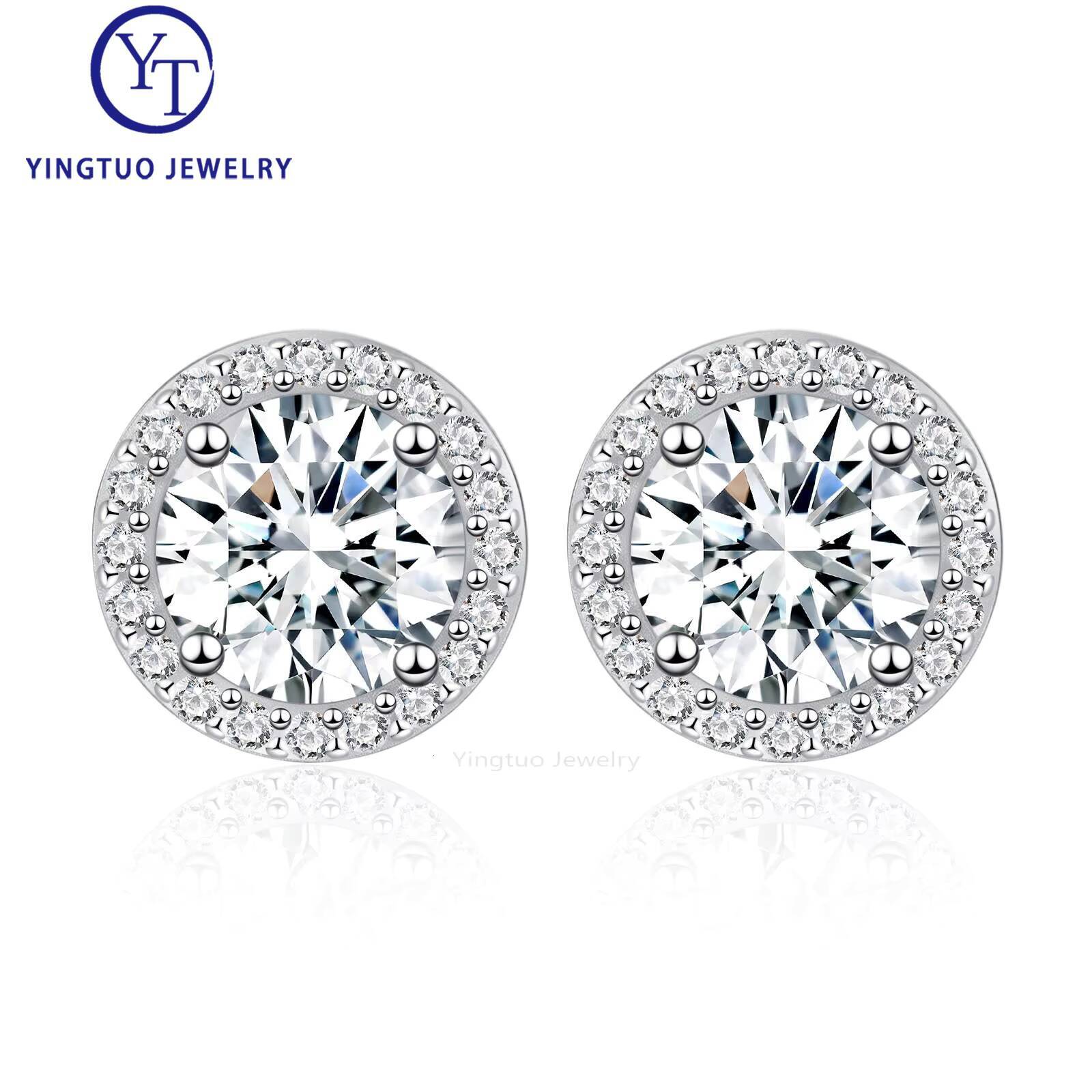 2025 New Arrival Hip Hop Earrings 50mm 65mm 80mm S925 18K White Gold Plated Pass Test D VVS1 Moissanite Earrings