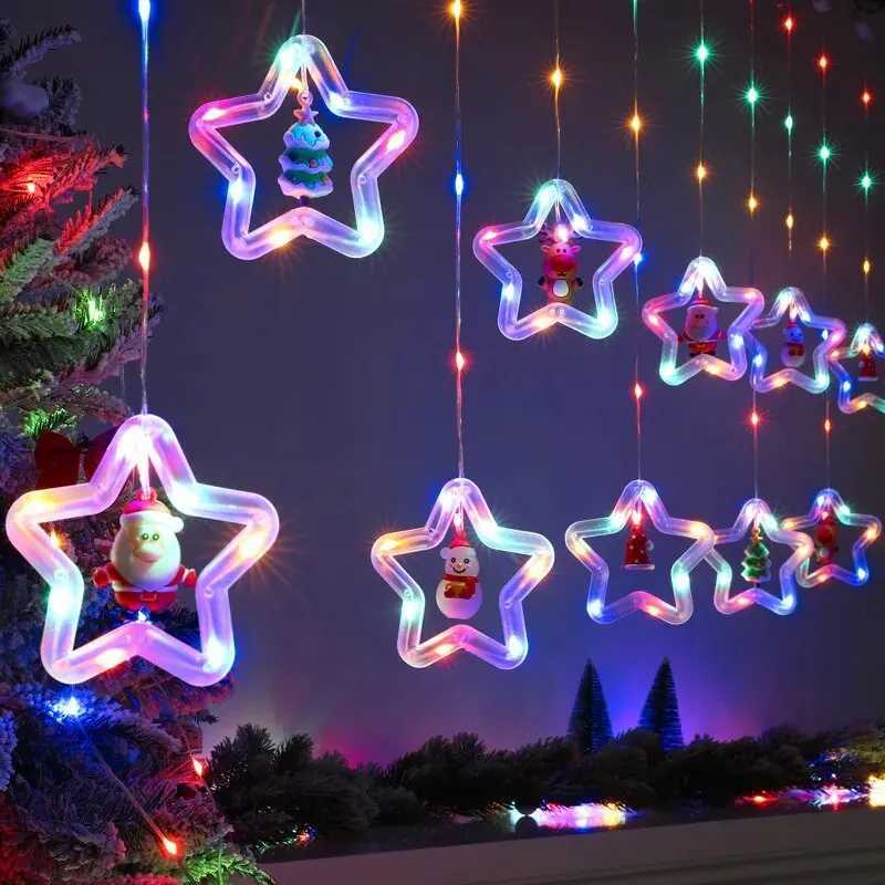 10LED Christmas Fairy Lights Santa Claus Window Decoration String Lights Christmas Gift Navidad New Year Home Decoration M251113