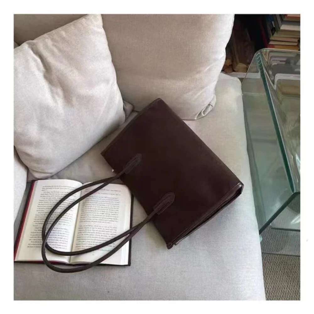 Simple Maillard Style Wine Red Color Large Capacity Long Handle Tote Matte Suede Leather Women Handbag Commuter Shoulder Bag