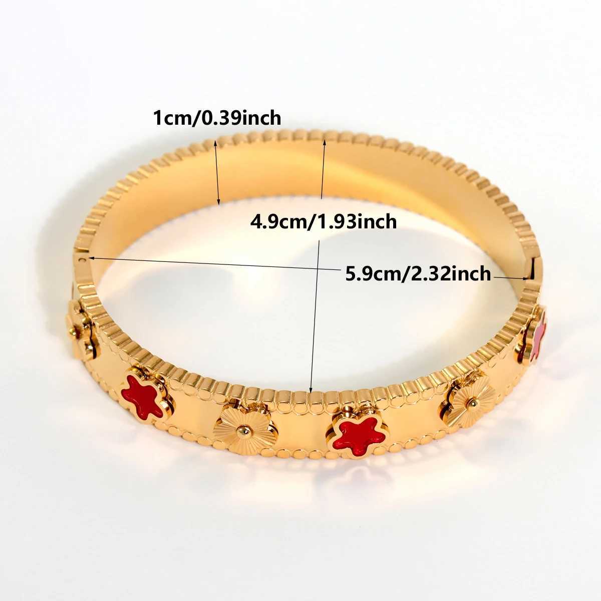 3pcs/Set European And American Fashion Stainless Steel Bracelet For Women With Flower Design Jewelry Bangle SetsC250411