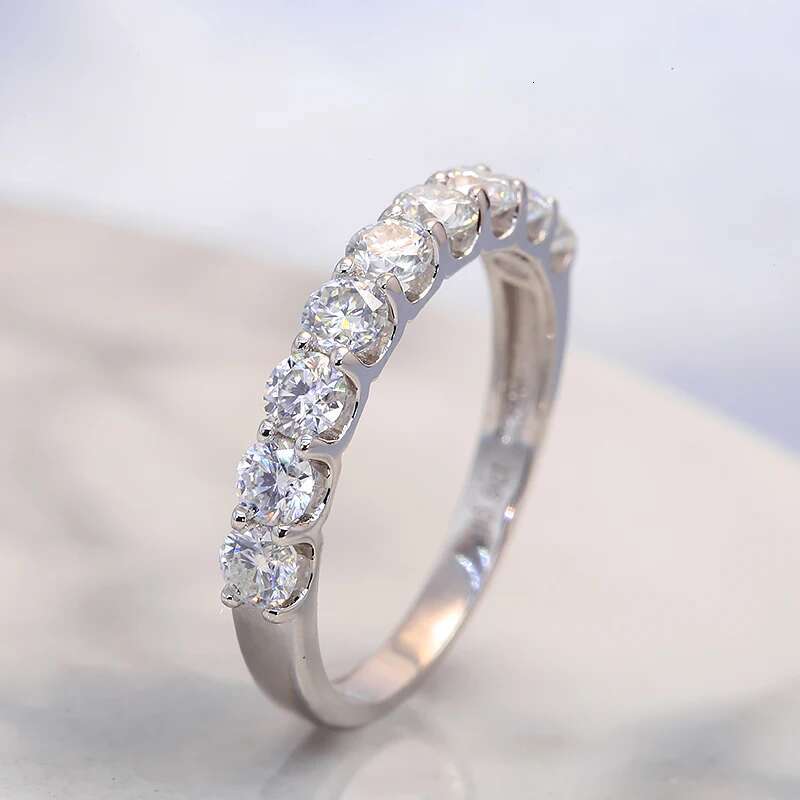 14k White Gold 0.9ctw CVD HPHT Lab Grown Diamond Engagement Ring for Women Round Excellent Cut Wedding Band Bride Anniversary
