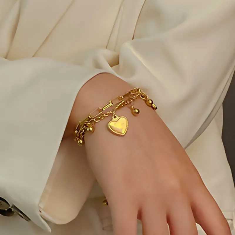 1PC Womens Fashion Trend Multi layered Steel Ball Bean Love Bracelet Travel Date Banquet Party Festival Dressing Gifts-2061C250411