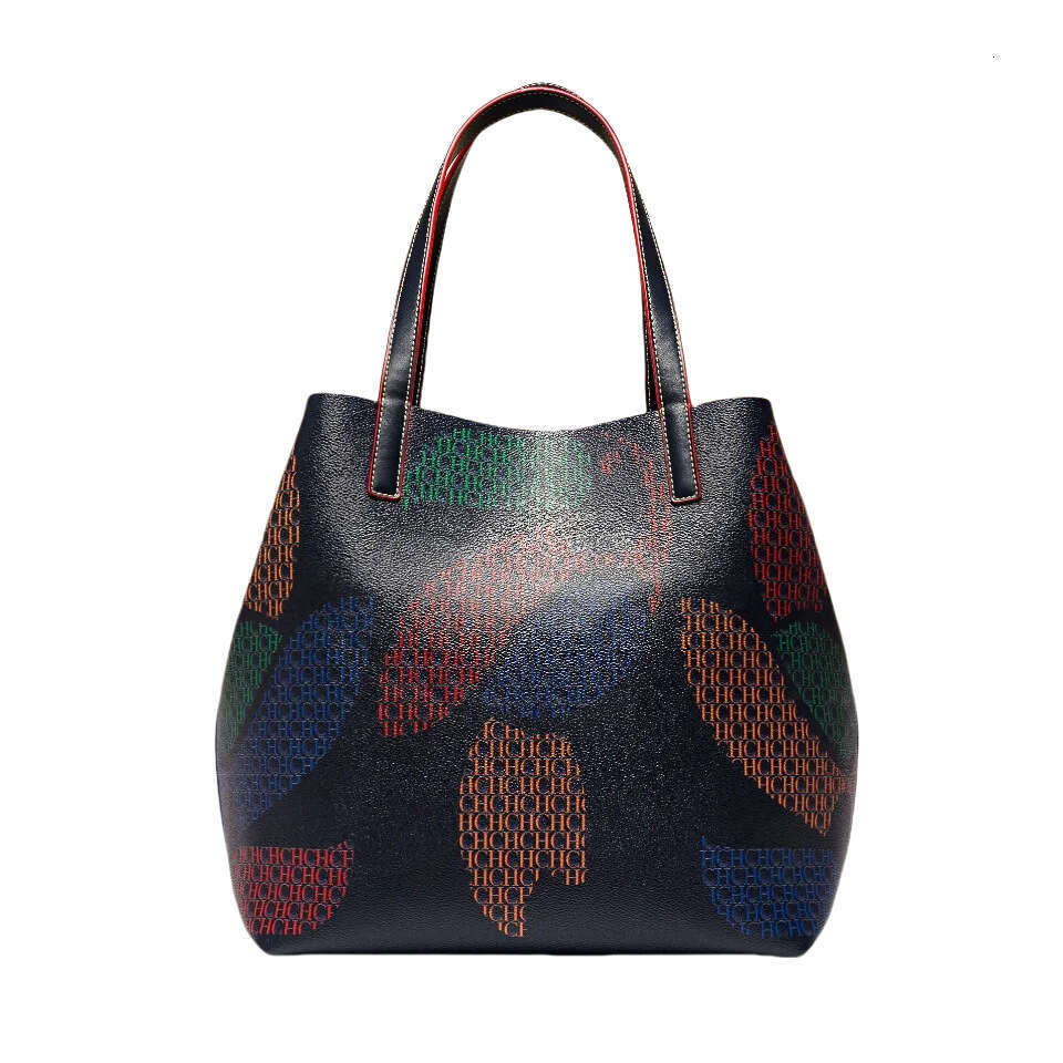 CHHC Fashion Trend Printed Design Tote English Large Capacity Handbag Women's Bag