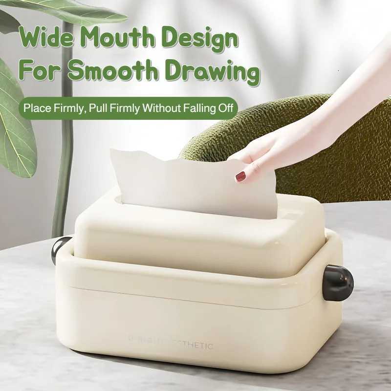 Light Luxury Tissue Box Soft Waterproof Tissue Box Cover Reusable Wet Wipe Box Holder Bathro Kitchen Paper Holder Y251112