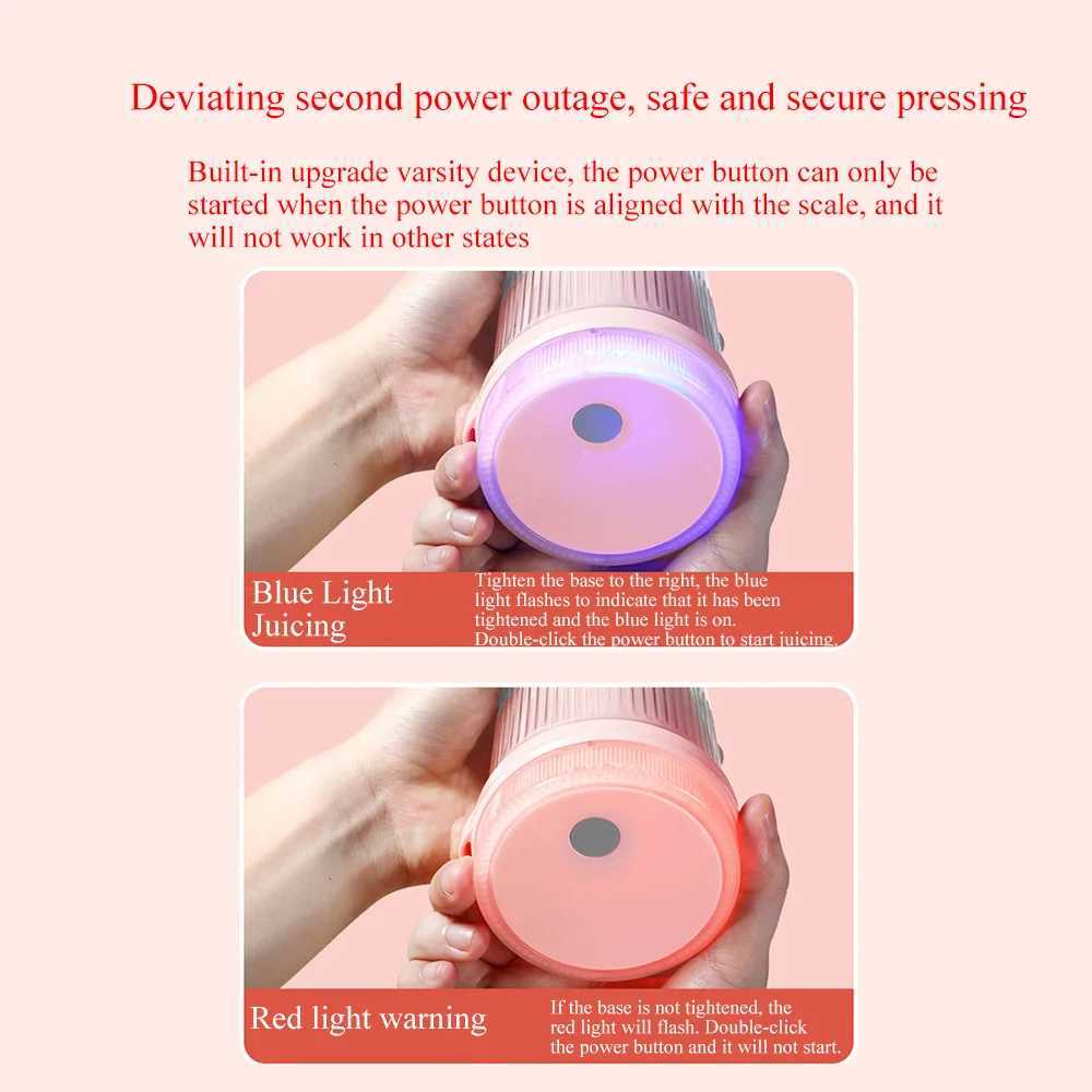 Rechargeable Mixers Fresh Fruit Juicers Blue/Pink Usb Portable Juice Bottle Mini Fast Electric Blender Smoothie Ice Maker C251113