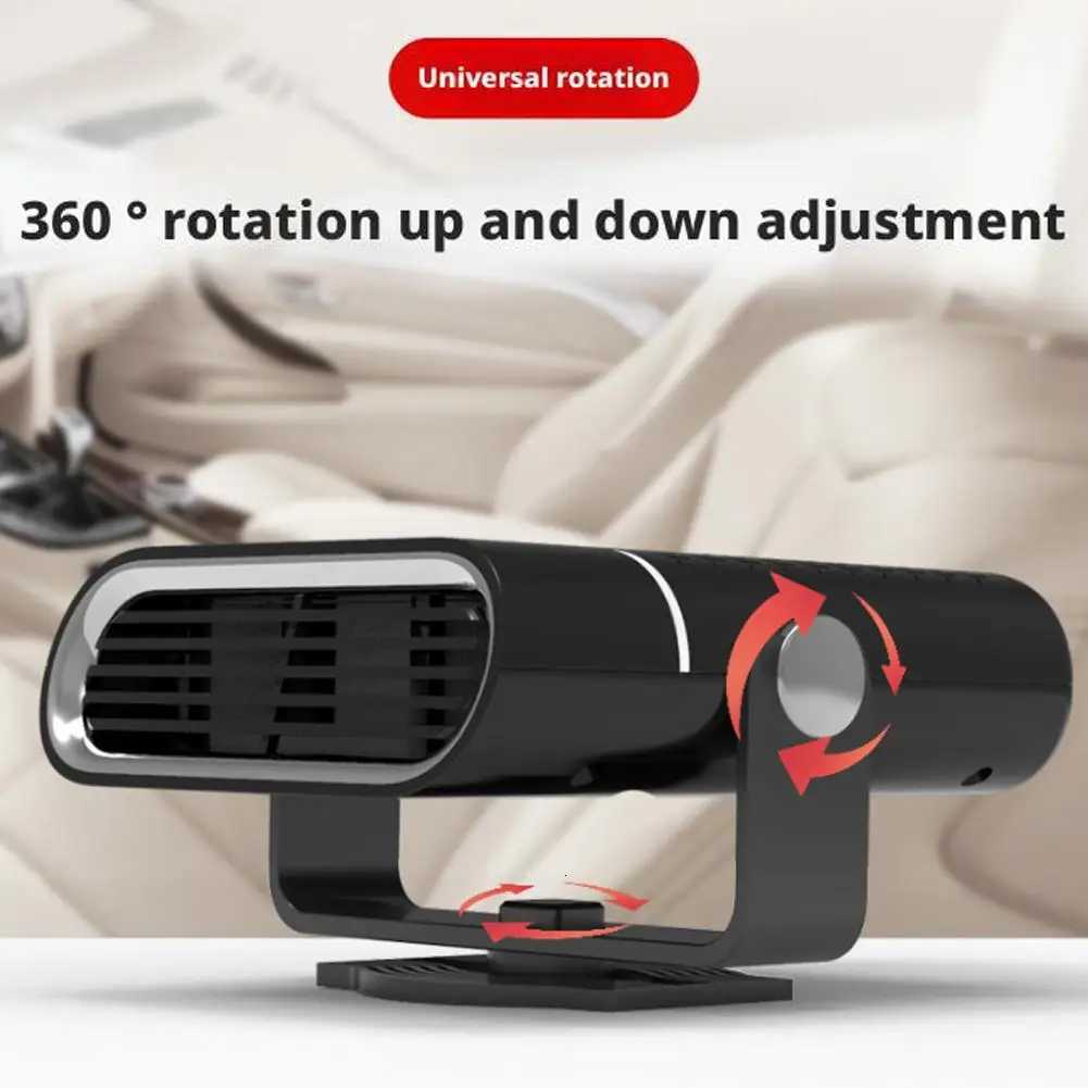 2 IN 1 Car Cooling Heater Fan 12V/24V Portable Demister Defroster Heating Fan Rotating Car Windshield Defogging Accessroies Y251113
